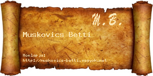 Muskovics Betti névjegykártya